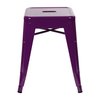 Flash Furniture 4 Pack 18 Inch Purple Metal Stool ET-BT3503-18-PR-GG